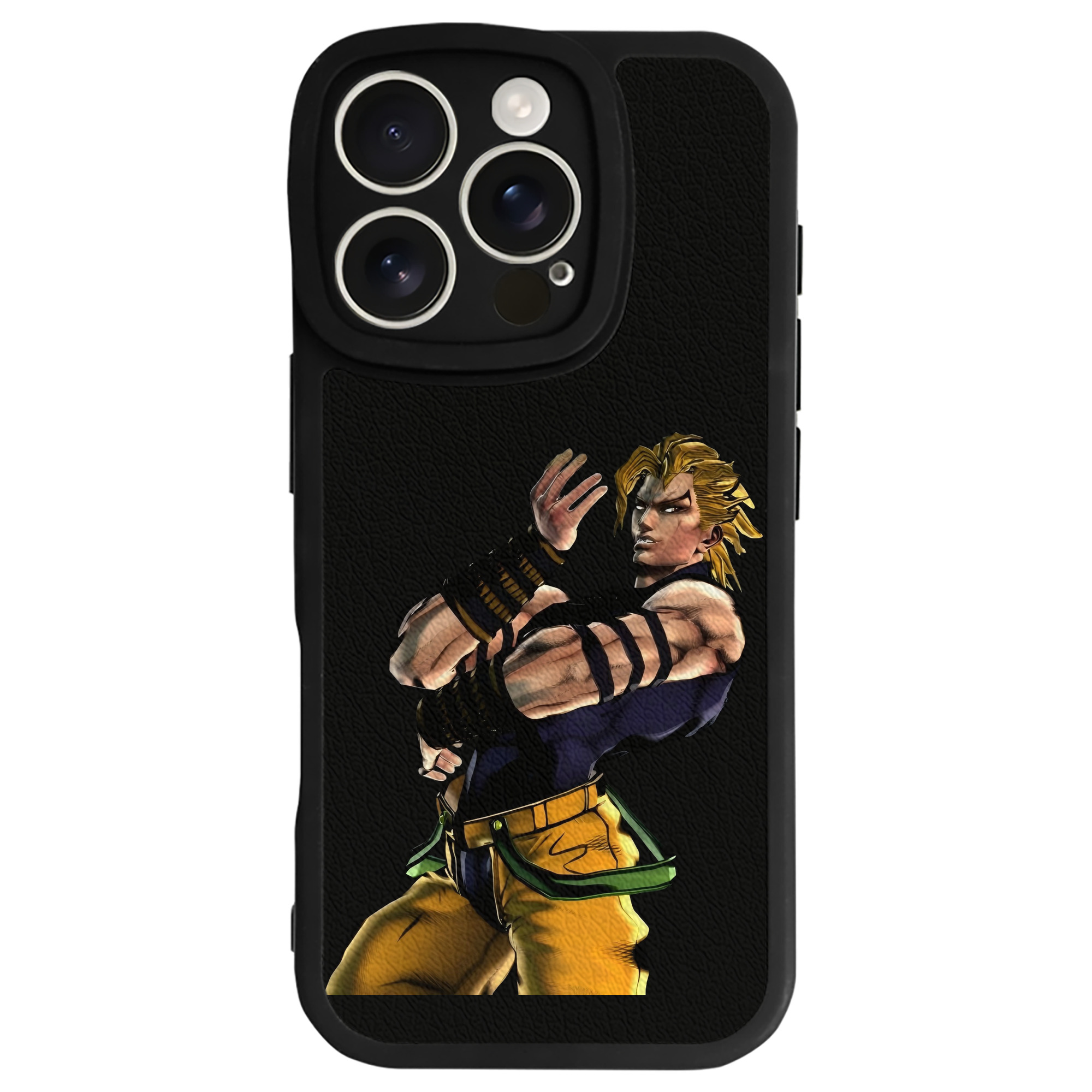（画像用） ジョジョの奇妙な冒険 ディオ?ブランドー JoJo's Bizarre Adventure Dio Brando 【iPhone 16シリーズ対応】シリコンスマホケース（レザー調） 材質：シリコン